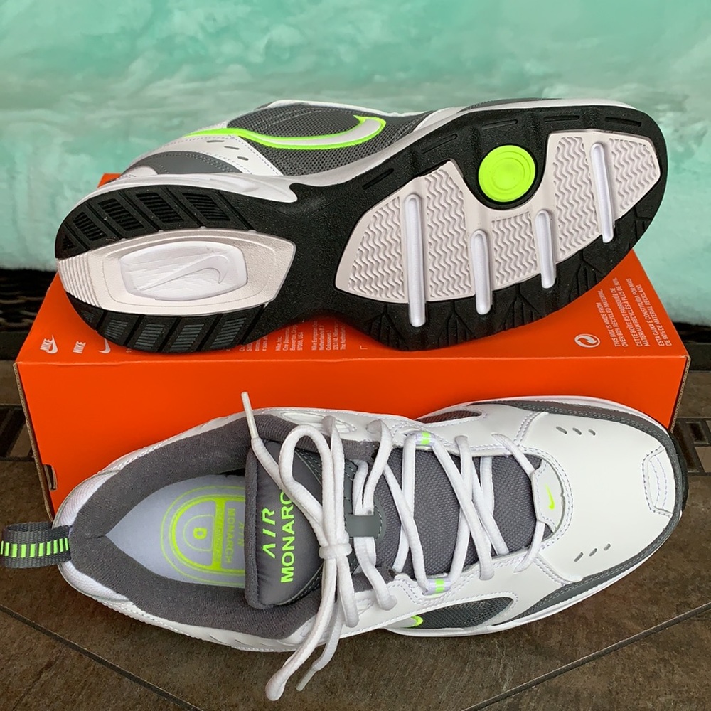 NIKE AIR MONARCH IV WHITE/WHITE-COOL GREY MENS - Picture 6 of 15